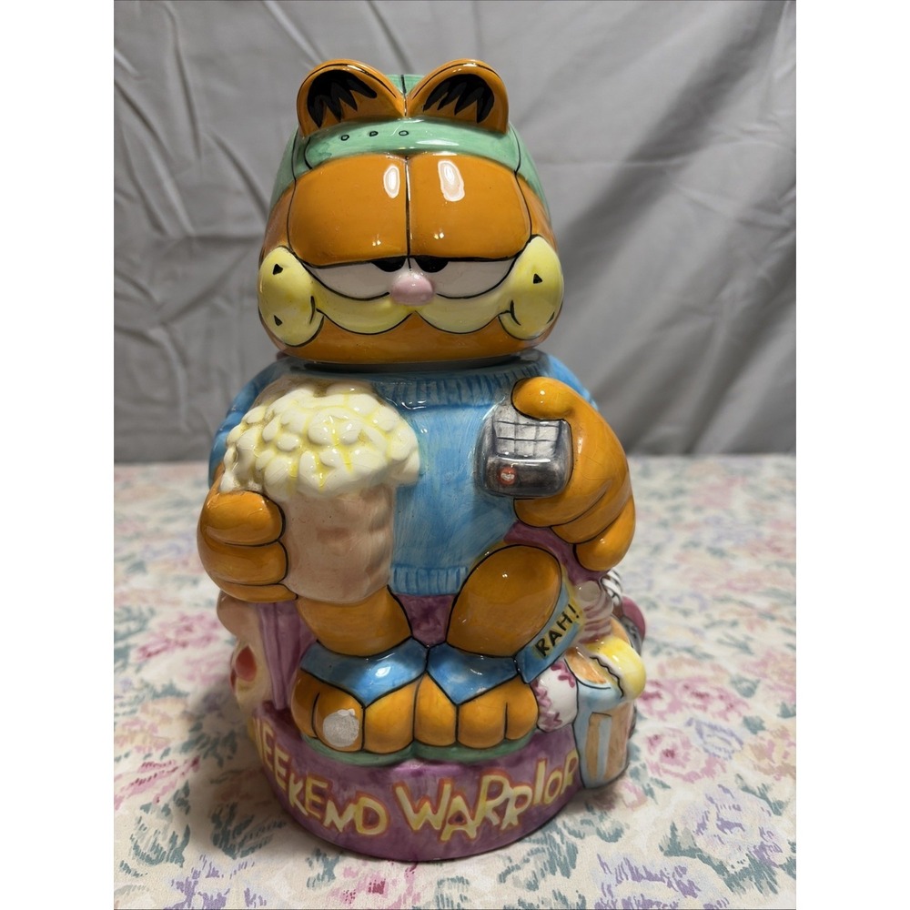 Garfield "Weekend Warrior" Collector Stein Jim Davis Paws Collector Bar Deco VTG